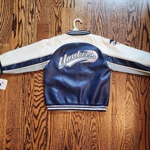 Brand new boys faux leather Yankees jacket.  Size 6